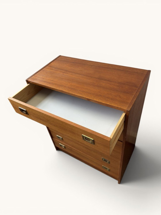 Image 1 of Dänische Teakholzkommode mit Messinggriffen