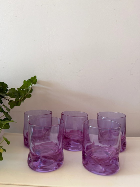 Verres Tumbler Lilas Italiens des Années 70 – Verres et carafes, Glass, Vintage (photo 6 of 7)