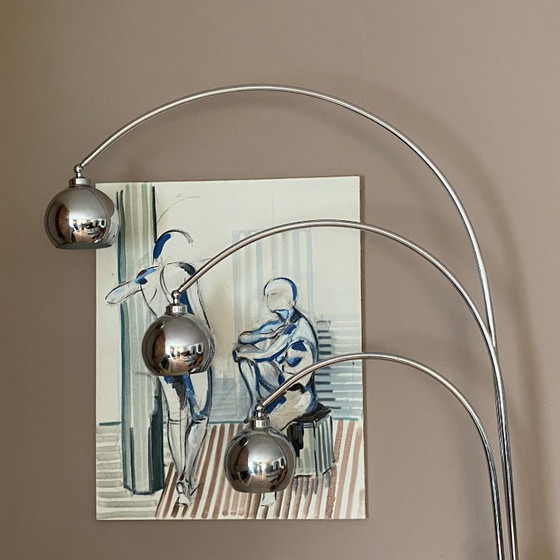 Lampada da terra "Mughetto" di Goffredo REGGIANI. 1970. – Lampade da terra, Metal (photo 7 of 8)