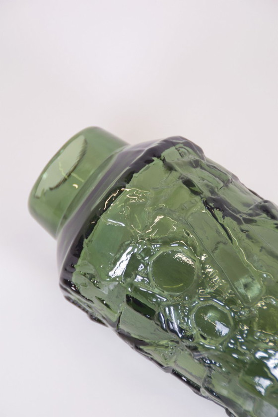 Swedish vase Rustik by Göte Augustsson for Ruda Glasbruk, 1960s (photo 5 of 5)
