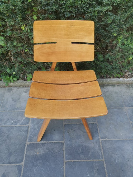 Image 1 of 4x Holzstuhl von Hans Anliker für Horgen Glarus