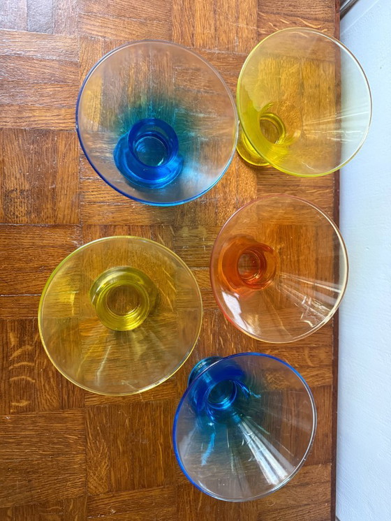 Image 1 of Set di 5 ciotole da dessert colorate Luminarc, Made in France