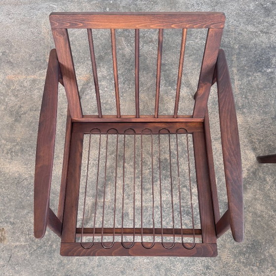 Image 1 of Set van 2 volledig gerestaureerde fauteuils uit het midden van de 20e eeuw, 1960