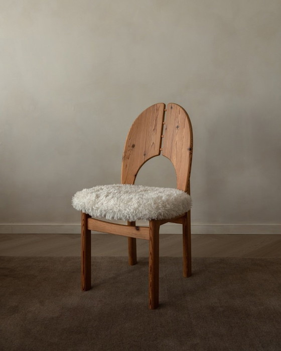 Image 1 of Vintage Danish Pine Dining Chairs (Set of 4) | Niels Koefoed Style | Rustic Scandinavian Modern | 1970s–80s