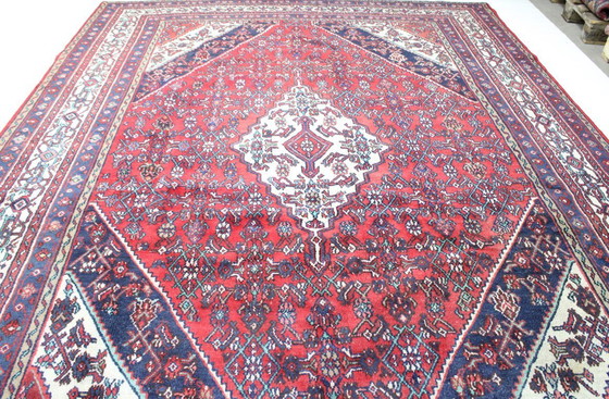 Image 1 of Handgeknoopt Perzisch tapijt Hamadan Patina 345x263