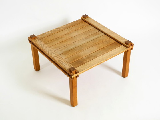 Image 1 of Salontafel uit de "Farmer Collection" uit de jaren 60 van Gerd Lange voor Bofinger, gemaakt van lichtbruin gebeitst essenhout.