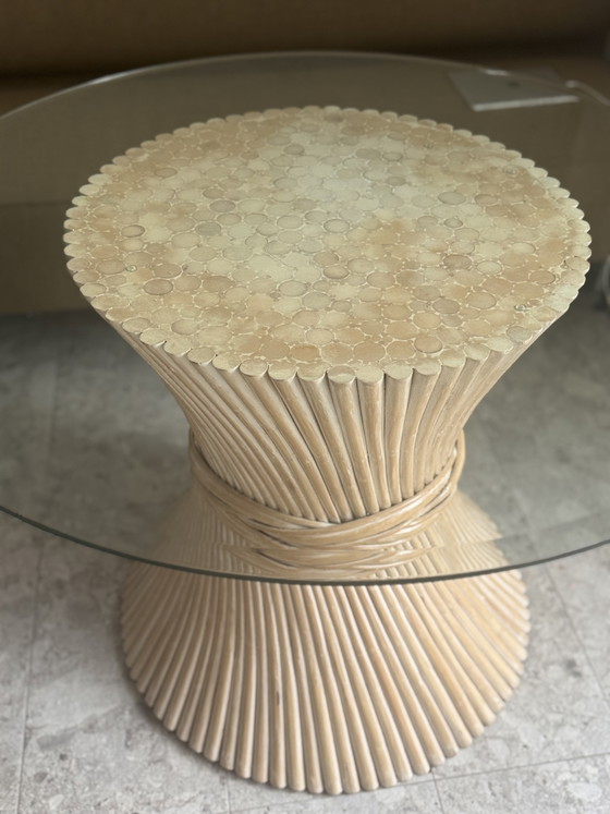 Image 1 of Sheaf of wheat dining table dia 105cm Vivai del Sud Crespi