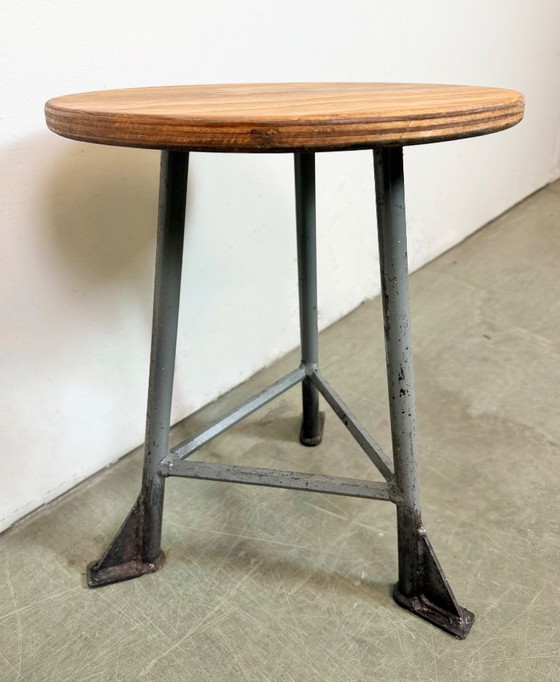 Image 1 of Grey Industrial Workshop Stool, 1960s