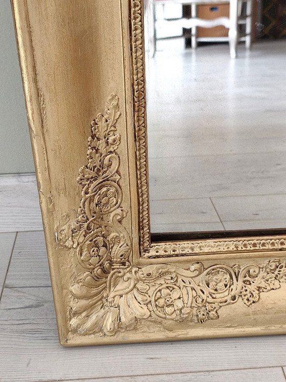 Image 1 of 19th-century mirror in wood and gilt stucco, 115 x 61.5 cm
