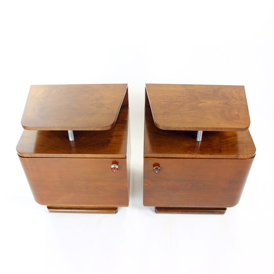 Image 1 of Set di 2 comodini Bauhaus, Cecoslovacchia, anni '50