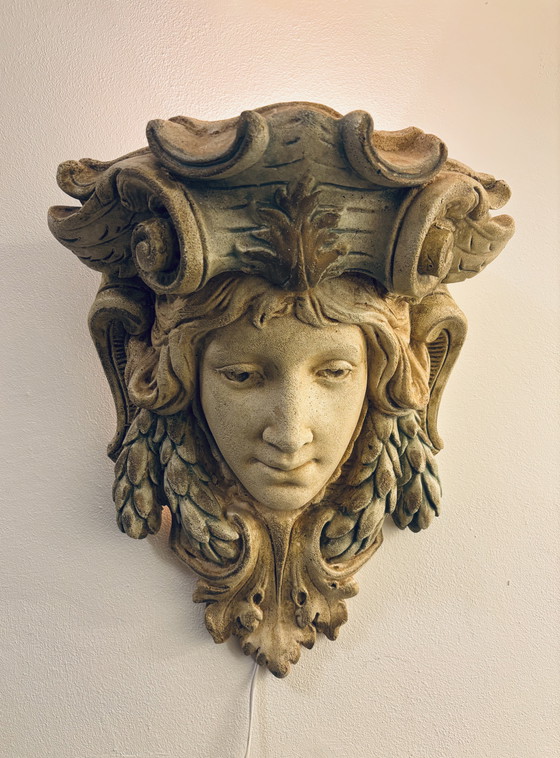 Image 1 of Unique sculptural wall lamp with a warm, classic look