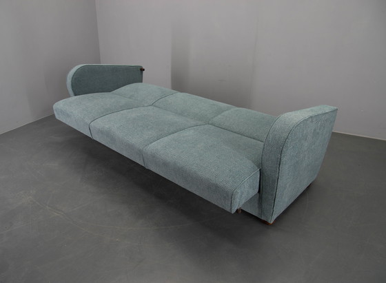 Image 1 of Nieuw gestoffeerde Art Deco Sofa / Opklapbed van Halabala, jaren 1930