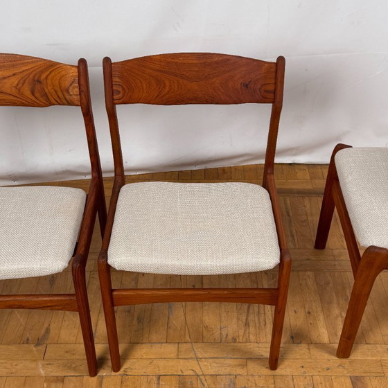 Image 1 of Ensemble de 6 chaises de salle à manger danoises en teck Erik Buch pour O.D. Møbler, années 1960 - Mid-Century Modern