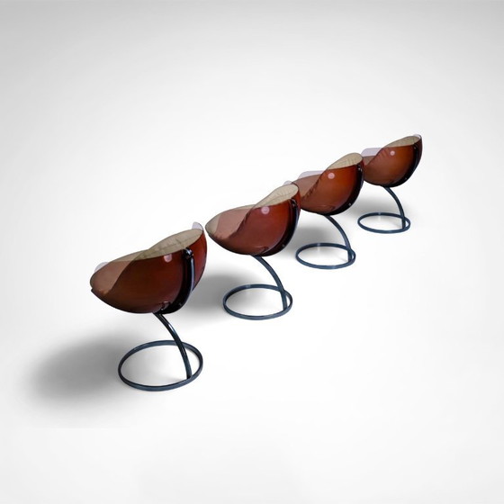 Image 1 of Chaises de salle à manger Sphere de Boris Tabacoff pour Mobilier Modulaire Moderne France, années 1970, lot de 4