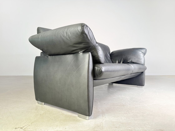 Image 1 of Divano originale De Sede DS 10/23 a due posti in pelle nera