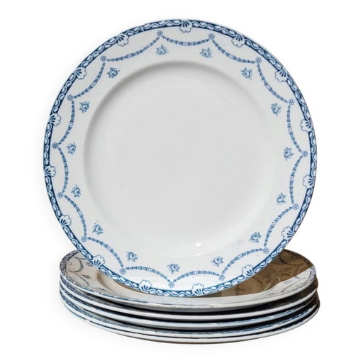 6 plates in English earthenware "Cheltenham" — F. Winkle & Co