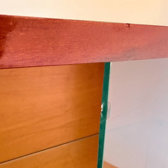 Image 1 of Playful high-gloss highboard with display case