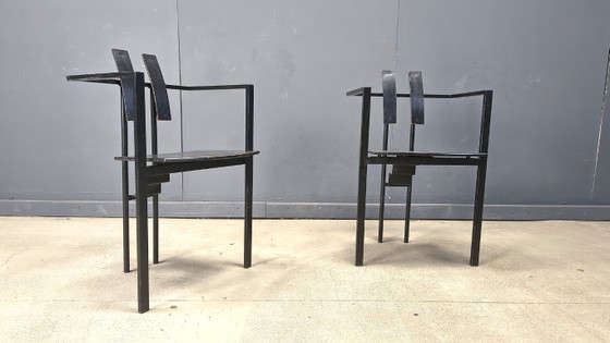 Image 1 of Trix eetkamerstoelen van Karl Friedrich Förster voor KFF, jaren 80, set van 2