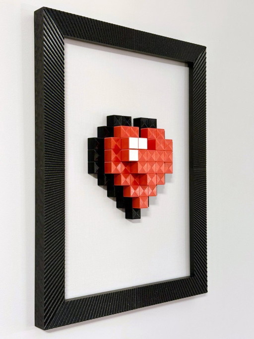 Cœur 8-bit - Décoration murale