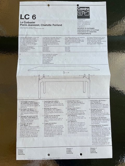 Image 1 of LC 6, Le Corbusier dining table