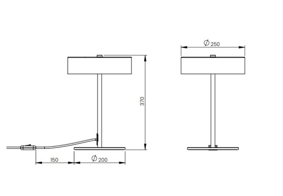 Image 1 of Frandsen Dark LED Table Lamp Brass