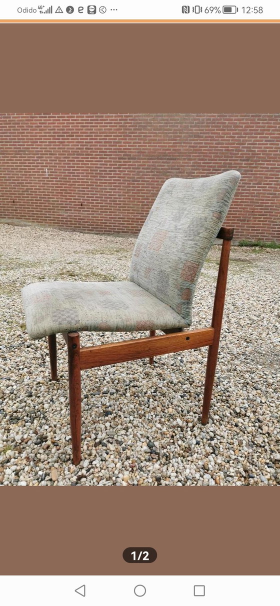 Image 1 of 6 sedie da pranzo vintage e tavolo allungabile di Fristho