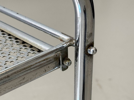 Image 1 of French Art Deco bar trolley with removable oil lamps, 1940s