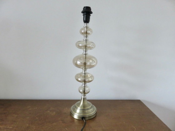 Image 1 of Grande lampada in cristallo ambrato, 1990