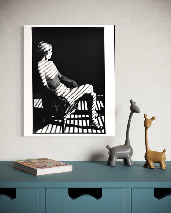 Image 1 of Michel Pinel ( 1949 ) - Grande photographie 50cm x 40cm / Femme zébrée