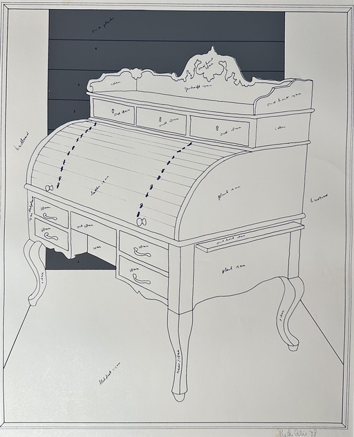 Genummerde zeefdruk - Pieter Celie - Gesigneerd