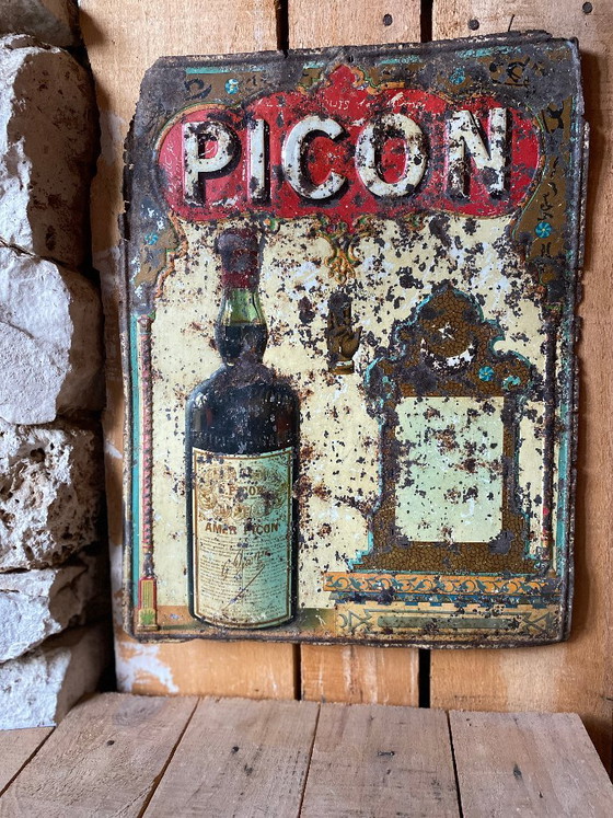 Original Picon Werbeplatte – Lithographien & Drucke, Metall (photo 6 of 18)