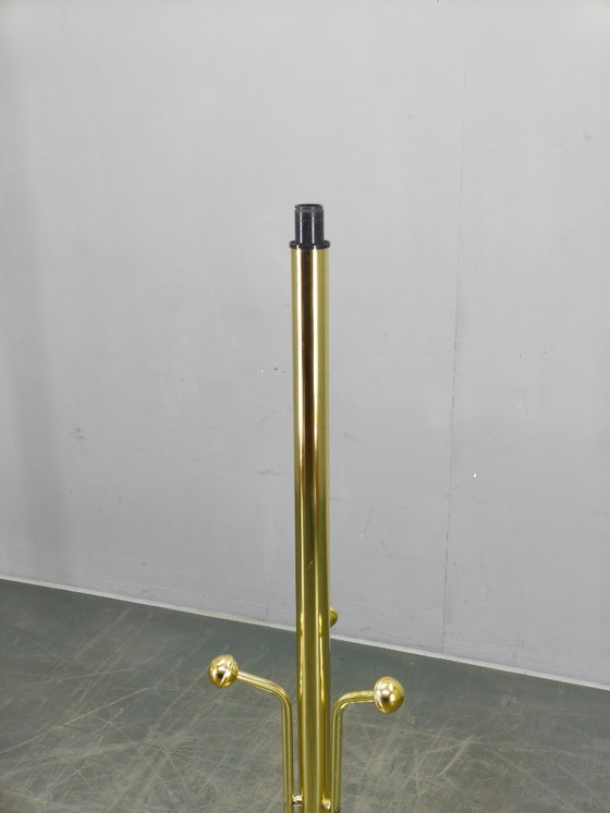Image 1 of Appendiabiti italiano in ottone placcato con base in marmo, anni '70