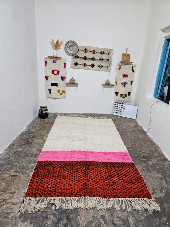 Colorful Berber Rug – Handmade Moroccan Wool Rug 250/150cm – Tapis (photo 4 of 6)