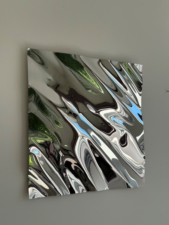 Image 1 of Psychedelisch stalen wanddecoratie 60x60