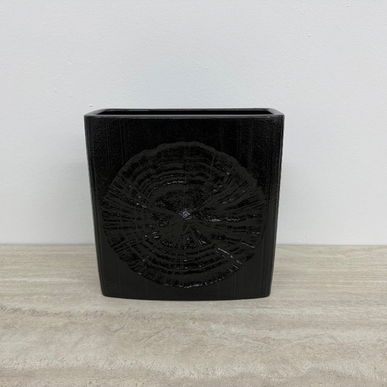 Image 1 of Rare Rosenthal Martin Freyer black ceramic vase , 1960’s