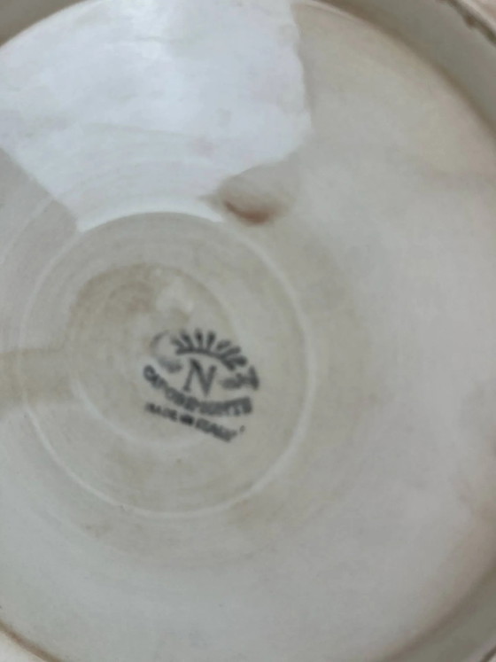 Conjunto Capodimonte – Cuenco sobre pedestal y plato decorativo – Porcelain, Ceramic (photo 9 of 14)