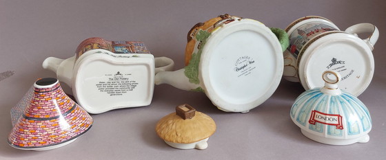 Image 1 of Ensemble de théières en céramique vintage - Royaume-Uni 1960-1970