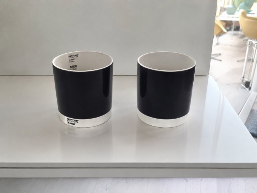 Juego de 2 macetas Pantone Universe × Serax – Negras – Diseño Vintage – plantenbak, Ceramic