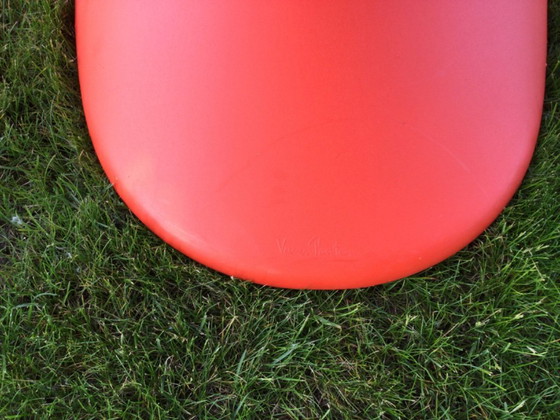 Image 1 of 4 stuks, originele design “Verner Panton chairs” in oranje