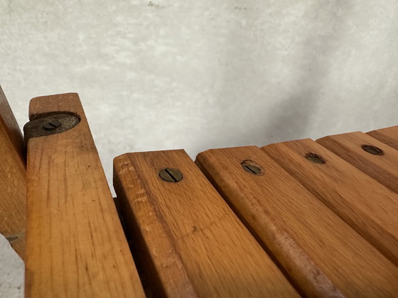 Image 1 of 2x vintage wooden folding chairs - beech