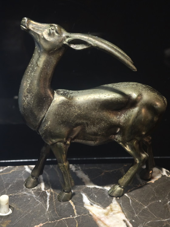 Image 1 of Art Deco Gazelle Lamp