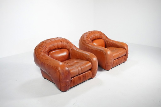 Paire de chaises longues conçues par George Bighinello pour Eurosalotto, modèle 'Capriccio', Italie, années 1970
