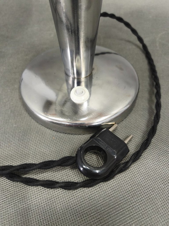 Image 1 of Bauhaus Chrome Table Lamp with Adjustable Shade, 1930s