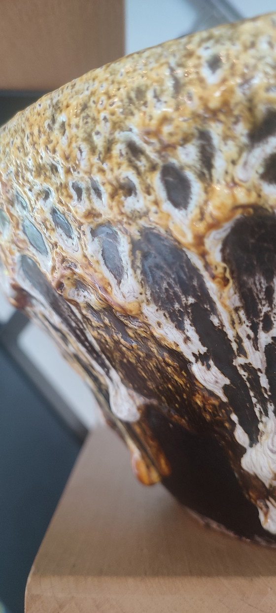 Image 1 of Large "Fat Lava" Volcanic Bowl - A Character Piece (1960/70)