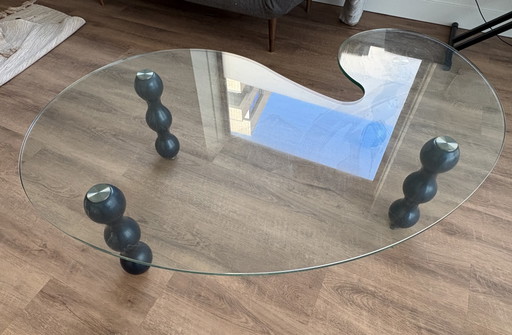 Leolux Zygo salontafel, glazen tafel, Nederlands design