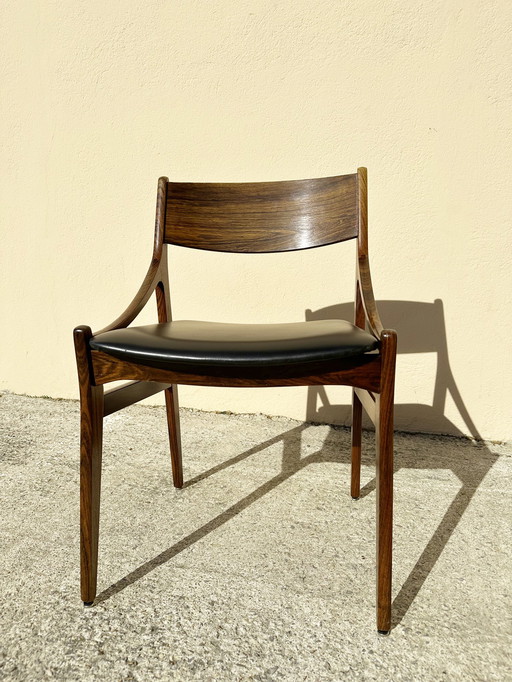 Suite of Four Chairs H Vestevig Eriksen, Møbelfabrik. Denmark, 1960s