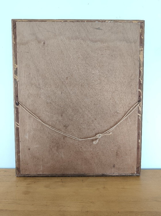 Antieke spiegel met verguld en gevormd houten frame. – Wood (photo 9 of 13)