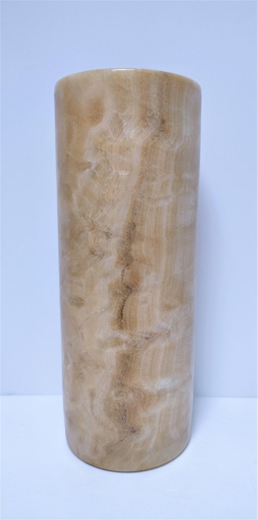 1970s onyx roller vase