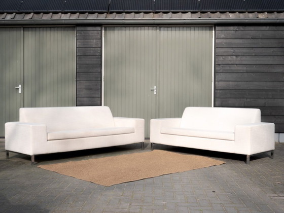 Image 1 of Güeldres 7610 | Sofá de diseño de 3 plazas crema | Jan des Bouvrie