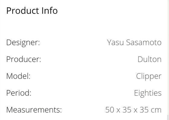 Image 1 of Dulton Clipper Yasu Sasamotu